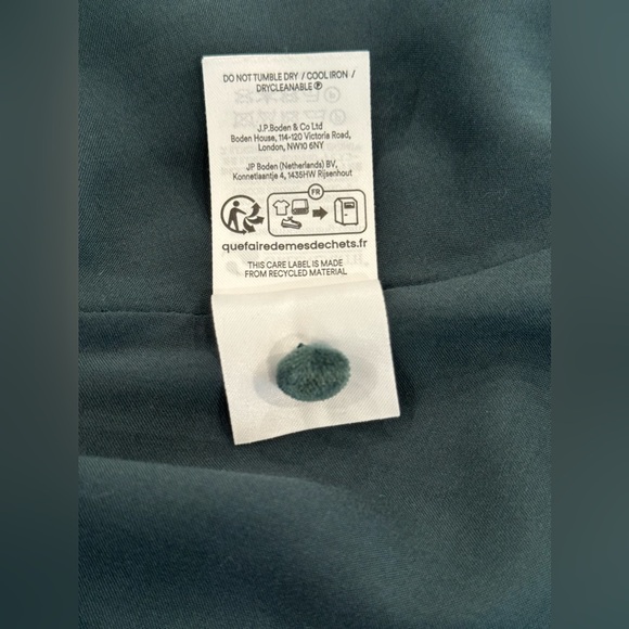 Boden Elise Velvet Midi Dress Size 12P - Picture 8 of 12